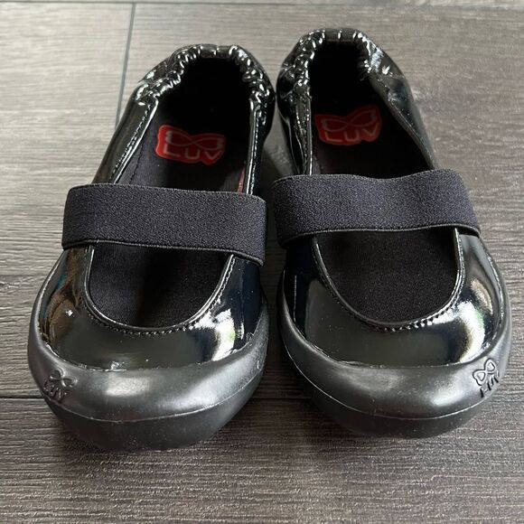 Girls Toddler Black Patent Dream Flats by Luv Footwear, Size 8, New in Box - Picture 3 of 11